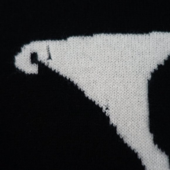 Vtg Voyage Logo Black Cashmere Sweater Vest With Long Neck Made In Italy, Sz 6 - Picture 8 of 11